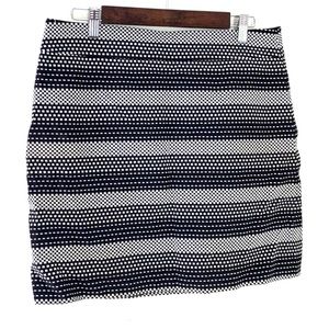 Ann Taylor Loft Black/White Dash Skirt